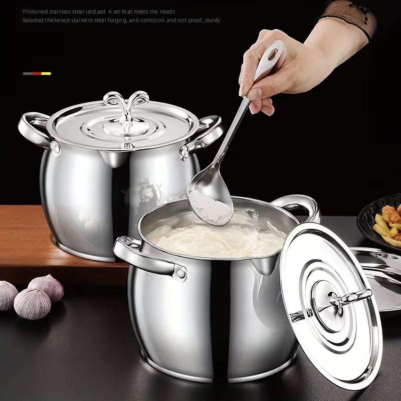 Premium Stainless Steel Oil Storage Pot with Filter 4 Litre