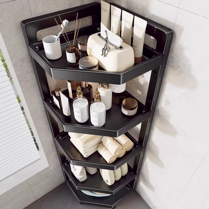 Elegant Corner Adjustable Layer Height Storage Rack