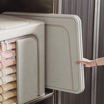 Double Window Foldable Storage Box Organizer