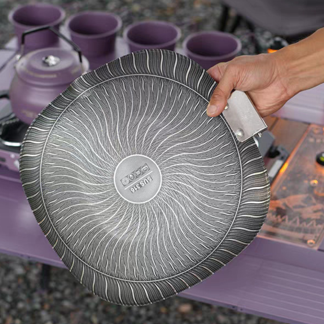 Multi-Use Stainless Steel Square Honeycomb Grill Pan with Oil Filter Tray