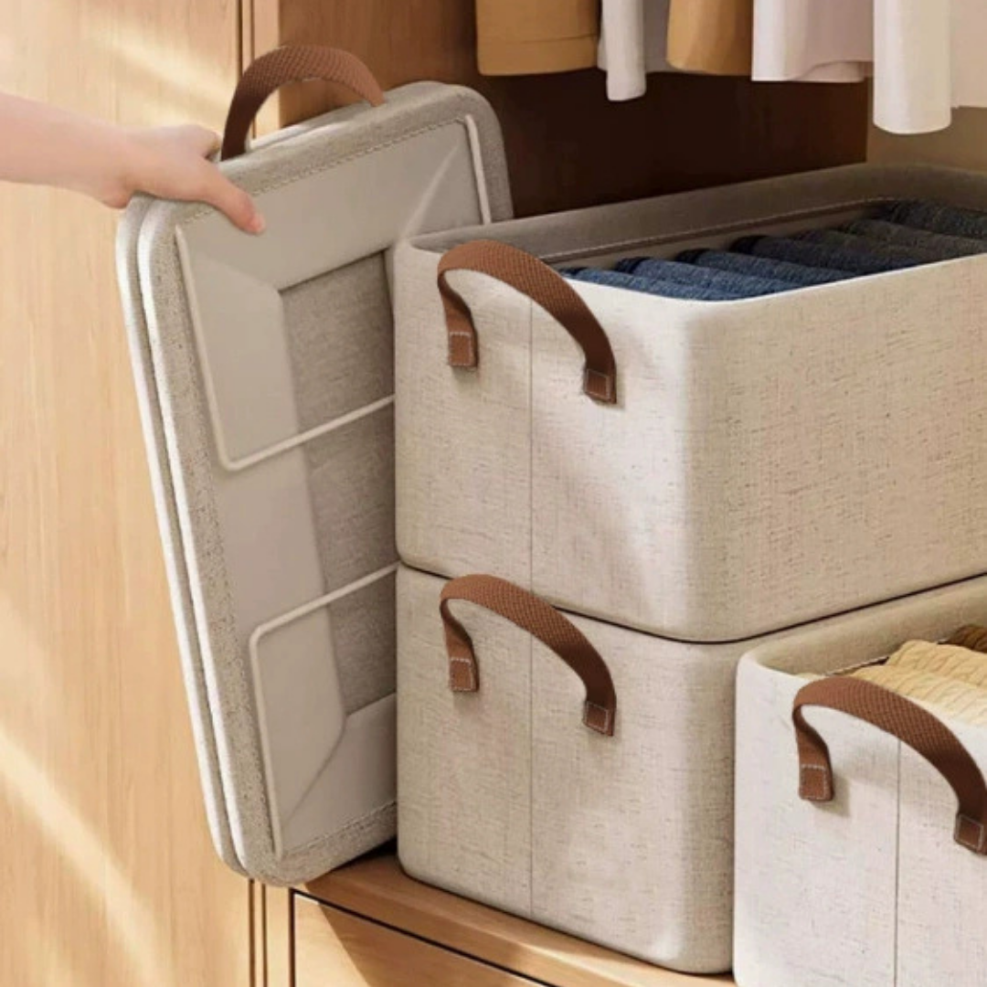 Fabric Foldable Multi-Purpose Clothes Storage Solution with Handles