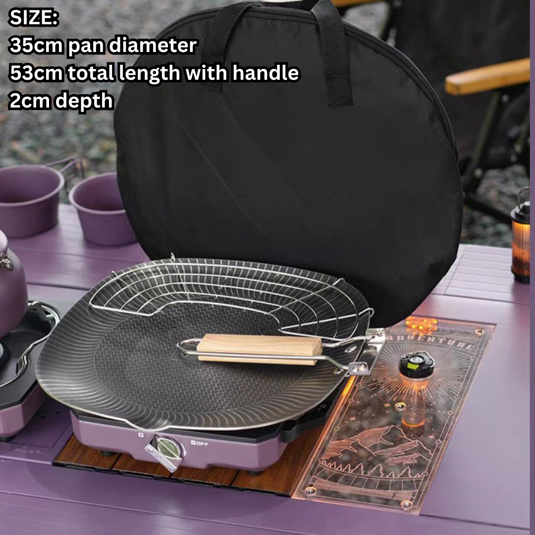 Multi-Use Stainless Steel Square Honeycomb Grill Pan with Oil Filter Tray