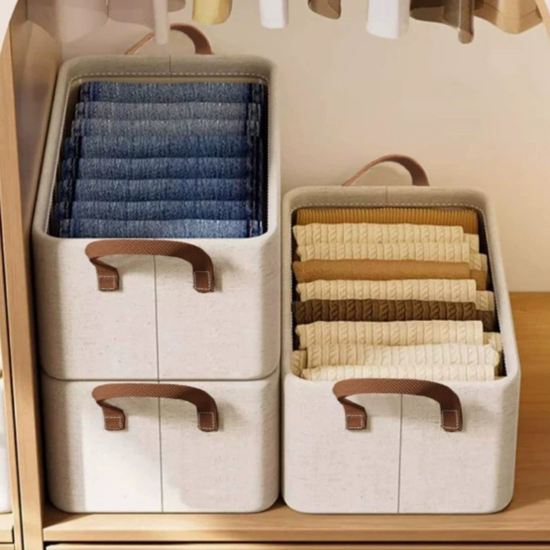 Fabric Foldable Multi-Purpose Clothes Storage Solution with Handles