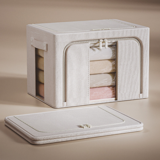 Double Window Foldable Storage Box Organizer