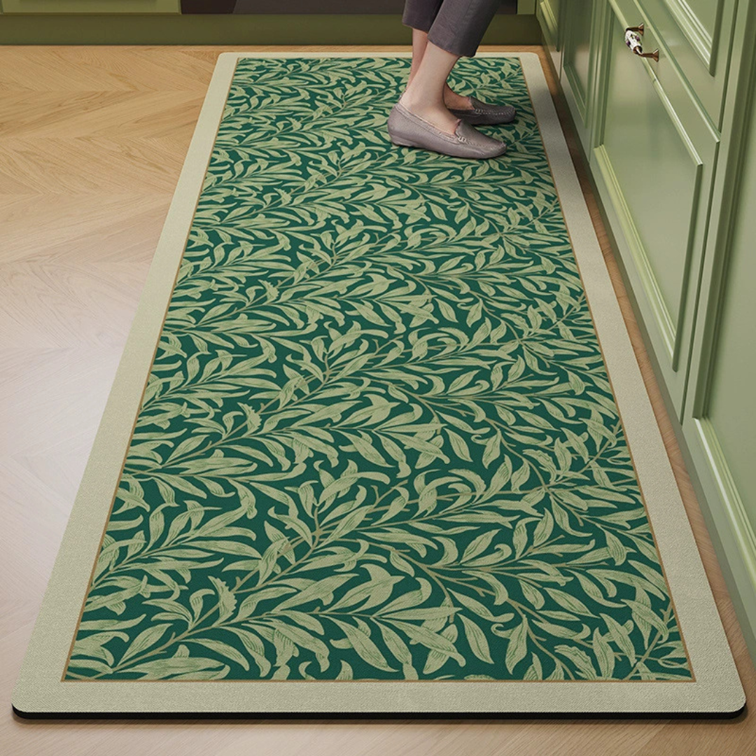 American Floral Design Diatomaceous Earth Kitchen Runner Rug - 45x150cm