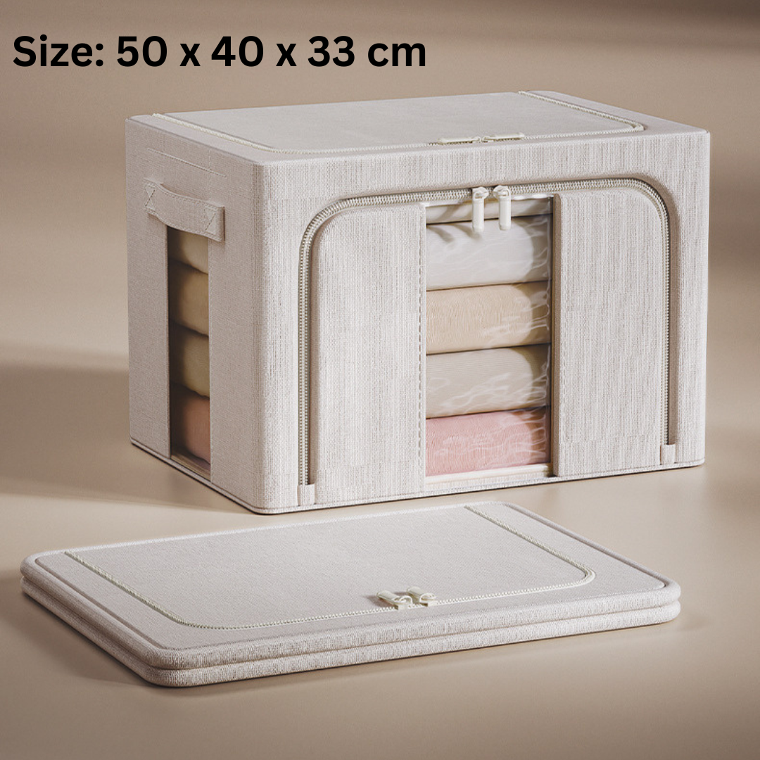 Double Window Foldable Storage Box Organizer