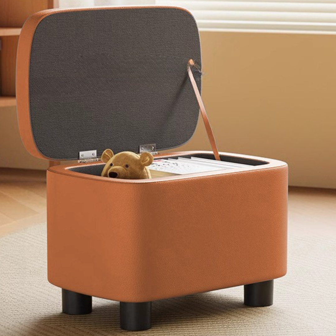 Premium Storage Footstool with Nappa Leather