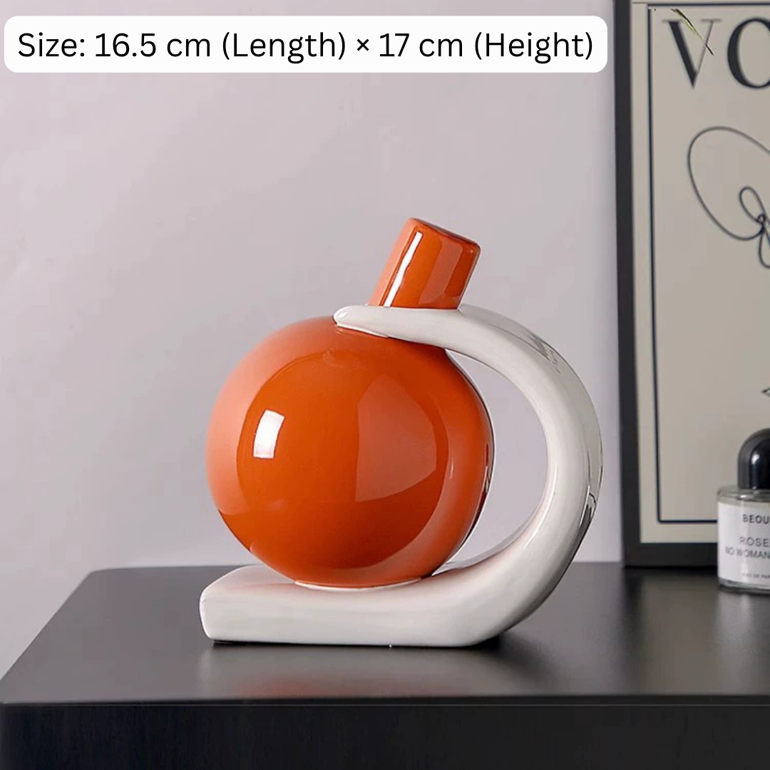 Modern Nordic Style Ceramic Flower Vase With Flower