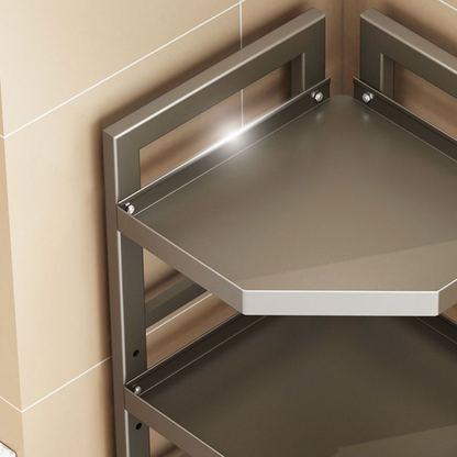 Elegant Corner Adjustable Layer Height Storage Rack
