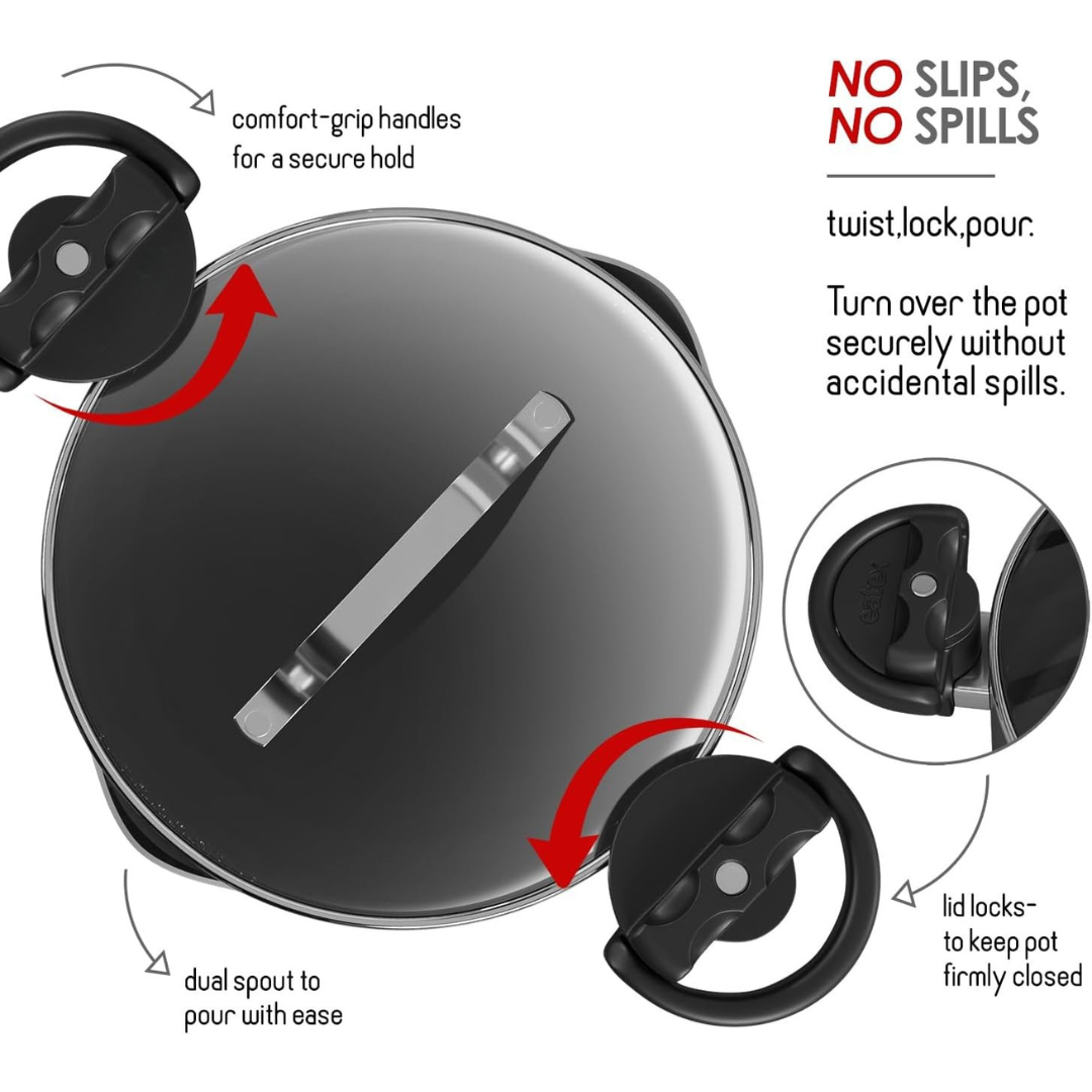 Premium Multipurpose Twist Lock Non-Stick Pot