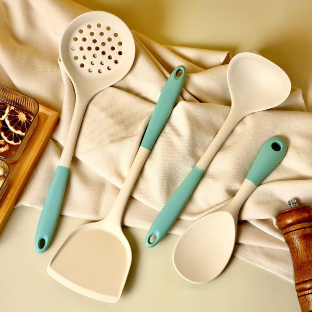 All Purpose Heat Resistant Silicone Kitchen Spatulas (Set of 4)