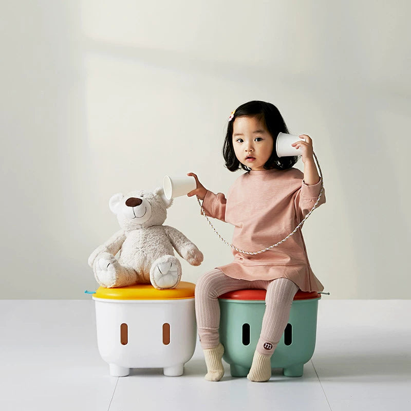 Multipurpose Kids Storage Stool and Table for Home and Office