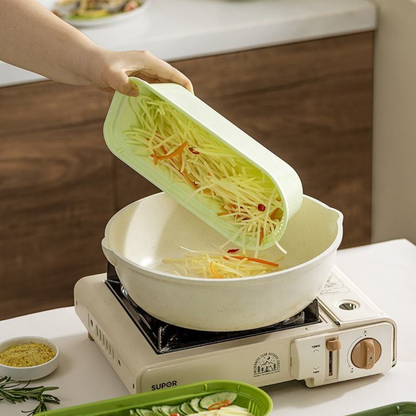 Multifunctional Vegetable Cutter Slicer Shredder Basket with 6 Interchangeable Blades