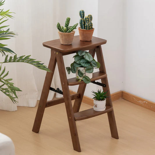 Bamboo Space-Saving Lightweight  Folding Step Stool