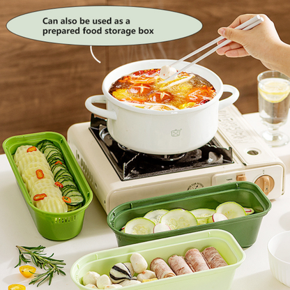 Multifunctional Vegetable Cutter Slicer Shredder Basket with 6 Interchangeable Blades
