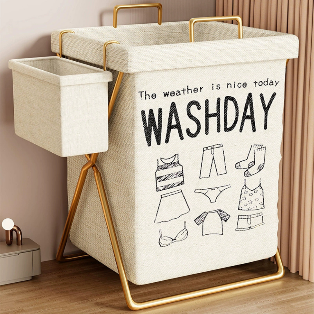 Modern Multi-Purpose Laundry Basket Organizer with Small Bucket - 75L