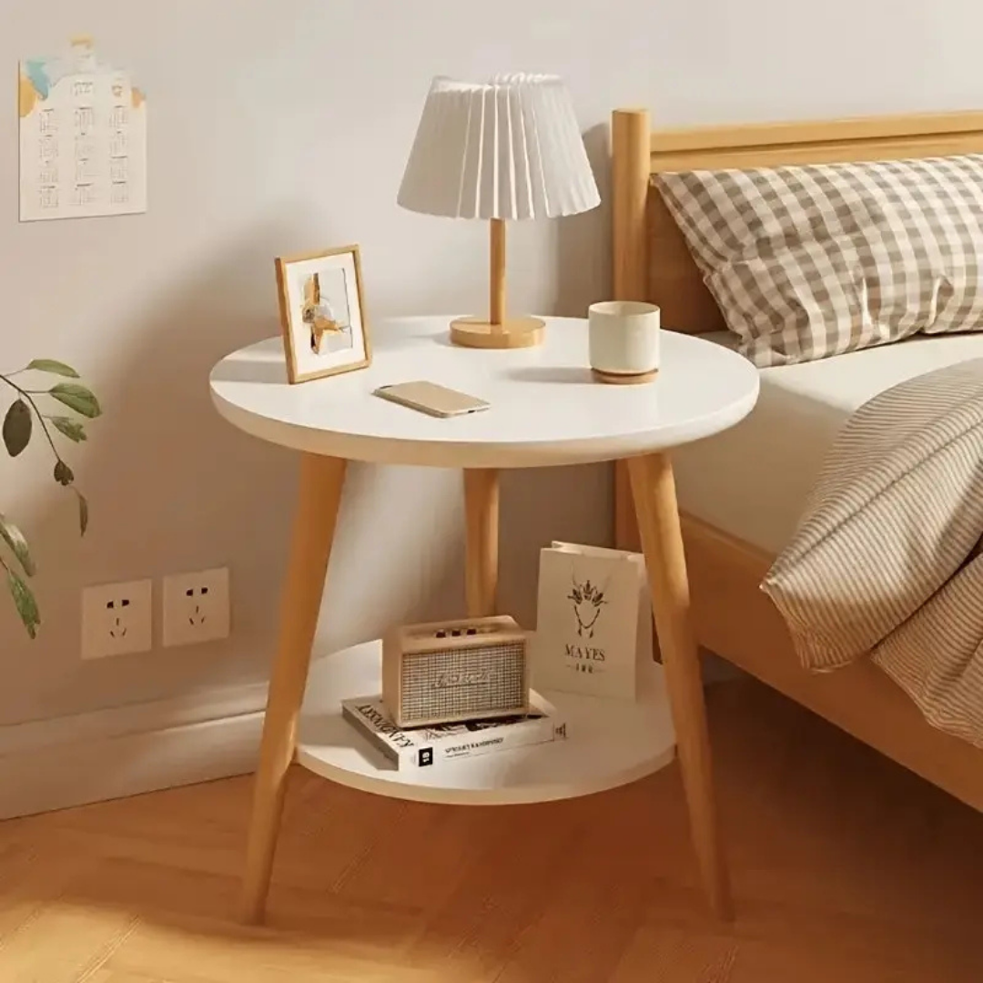 Nordic Elegant Double Layer Wooden Coffee Table