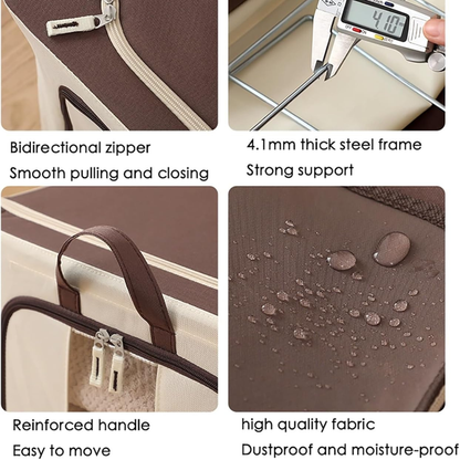 Clear Window Spacious Foldable Storage Organizer Box  (66L - 50x40x33cm)