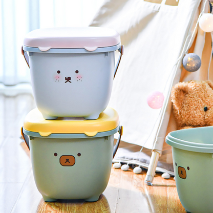 Multifunctional Storage Bucket Stool with Wide Comfort Seat - 13L Capacity