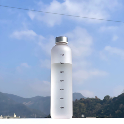 Motivational Water Bottle with Time Marker Leakproof - 1000ml Capacity