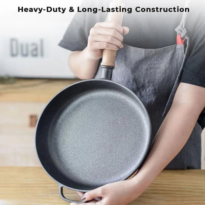 Homero Premium Non-Stick Cast Iron Fry Pan with Glass Lid 22cm Design