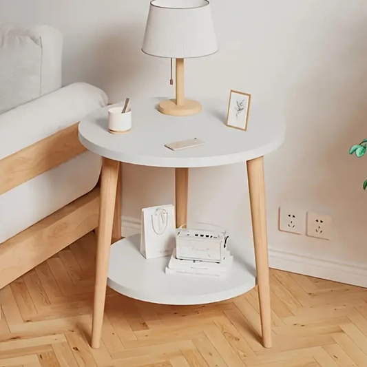 Nordic Elegant Double Layer Wooden Coffee Table