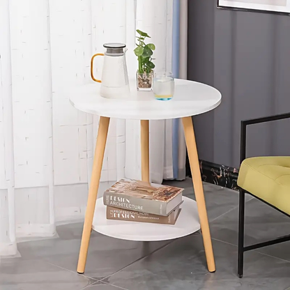 Nordic Elegant Double Layer Wooden Coffee Table