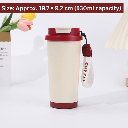 Stylish Travel Stainless Steel Insulated Tumbler - 530ml
