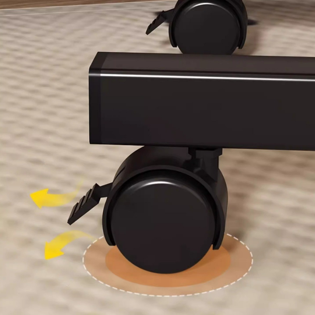 Adjustable Height Smooth Mobility Side Table with Lockable Wheels