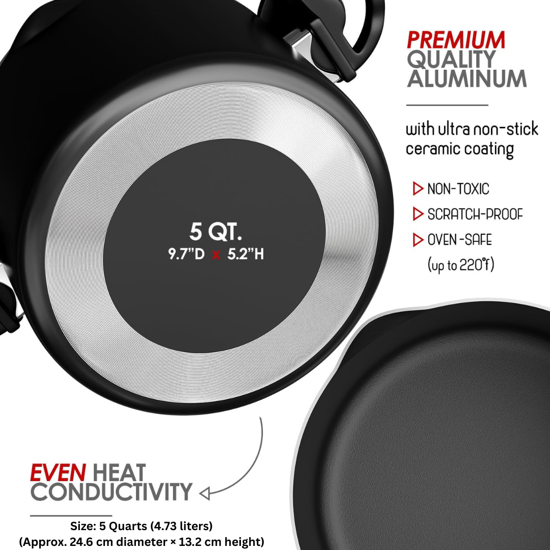 Premium Multipurpose Twist Lock Non-Stick Pot