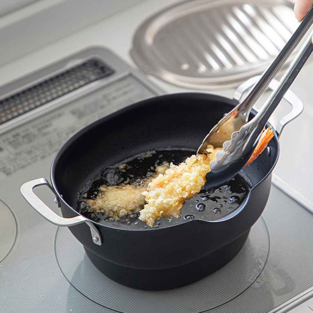 Multi-Use Oval Shape Deep Tempura Fryer Set