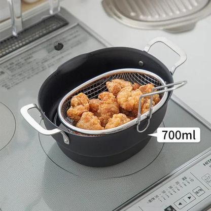 Multi-Use Oval Shape Deep Tempura Fryer Set