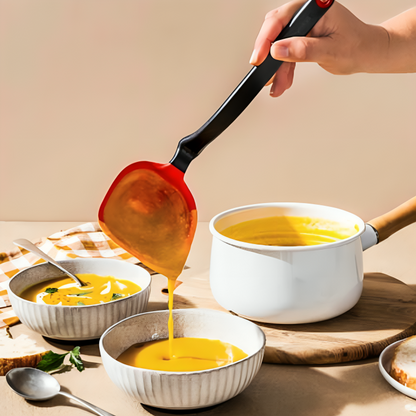 Premium Fold-Flat Silicone Cooking Ladle