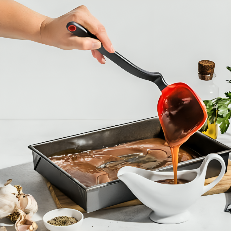 Premium Fold-Flat Silicone Cooking Ladle