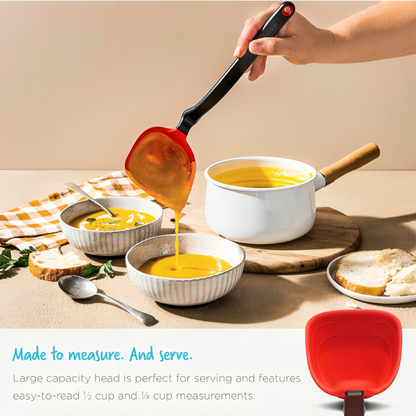Premium Fold-Flat Silicone Cooking Ladle