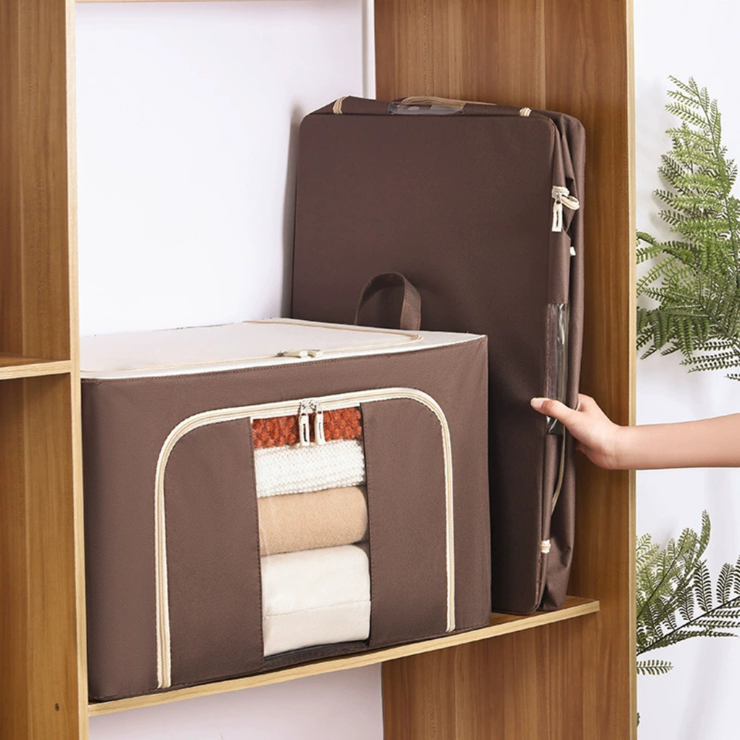 Clear Window Spacious Foldable Storage Organizer Box  (66L - 50x40x33cm)