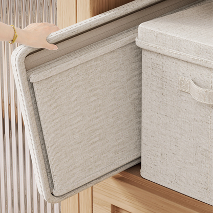 Multi-Use Foldable and Space Saving Design Stackable Fabric Storage Box