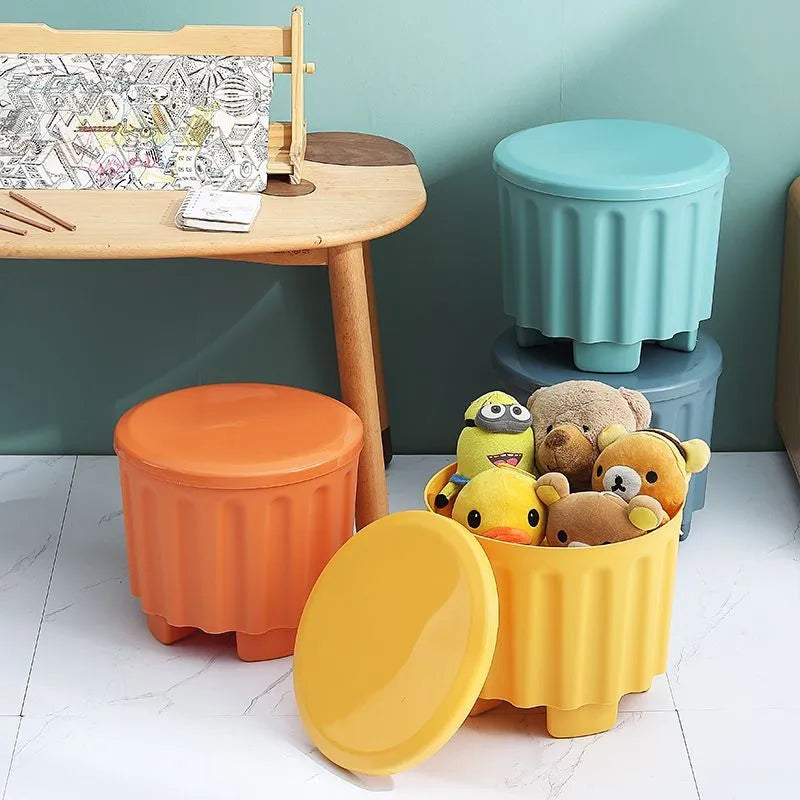 Multipurpose Ottoman Storage Bucket Stool