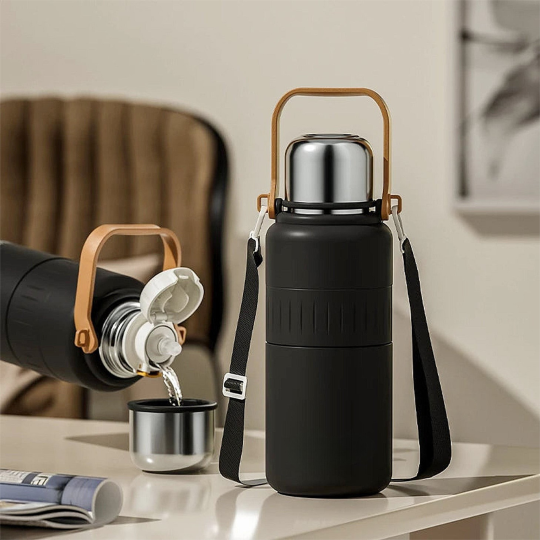 Stainless Steel Insulated Water Bottle – 1.2L Durable Design