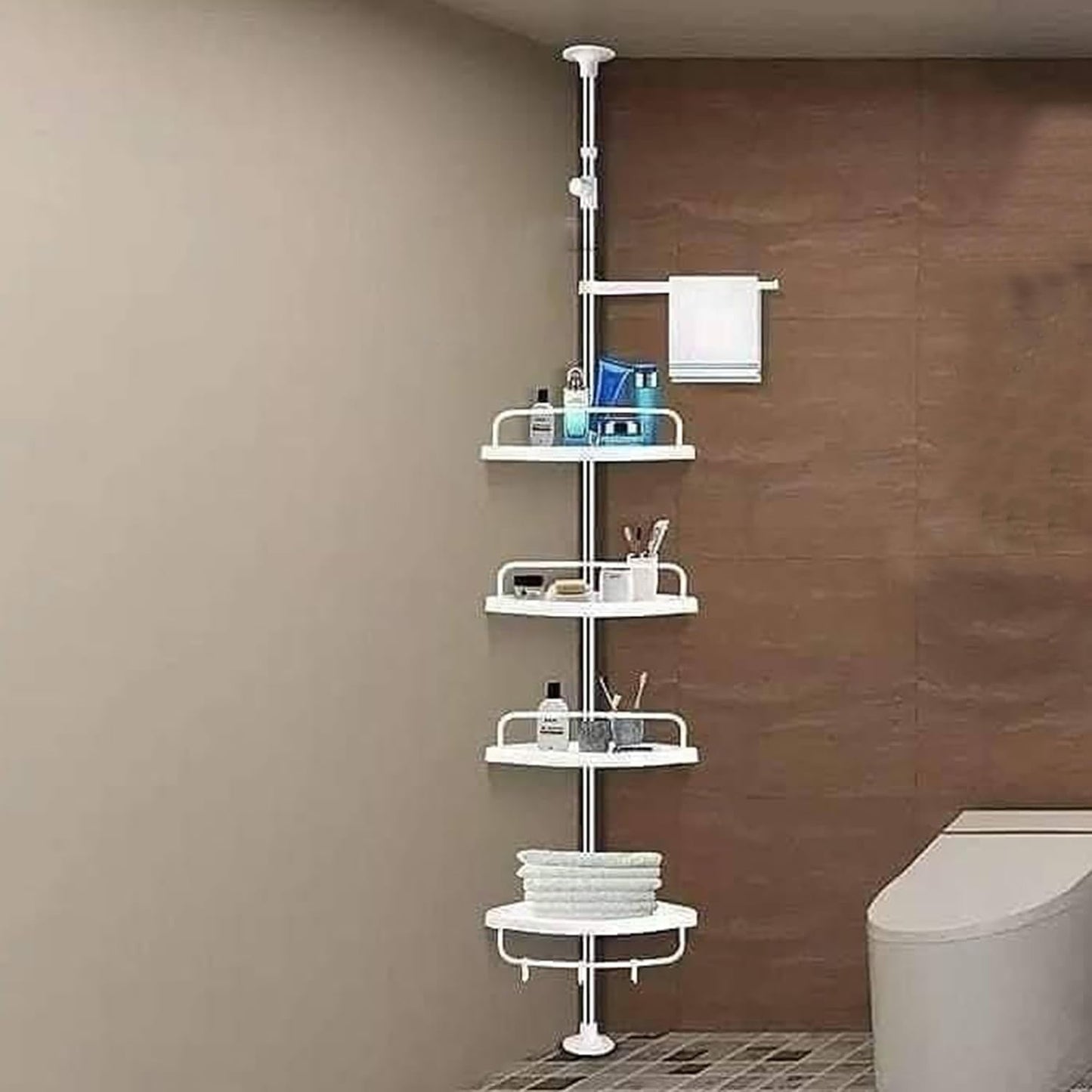 Multipurpose Bathroom Corner Adjustable Storage Rack - 4 Tier 310 cm