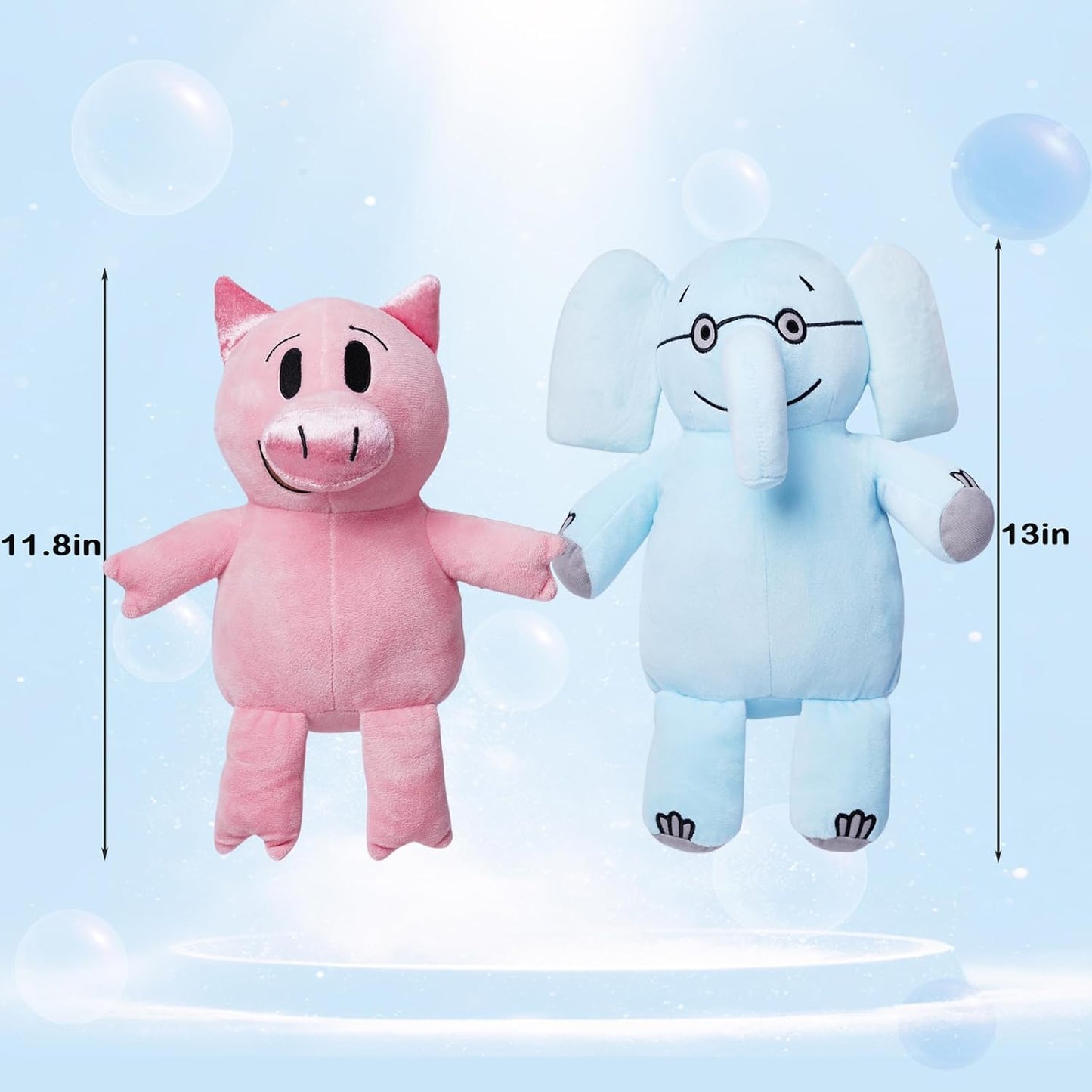 Elephant Piggie Plush Soft Cuddly Toy Set