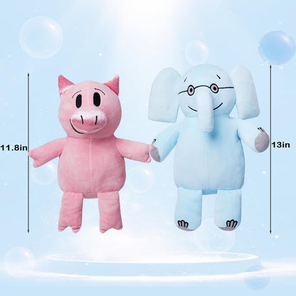 Elephant Piggie Plush Soft Cuddly Toy Set