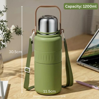 Stainless Steel Insulated Water Bottle – 1.2L Durable Design