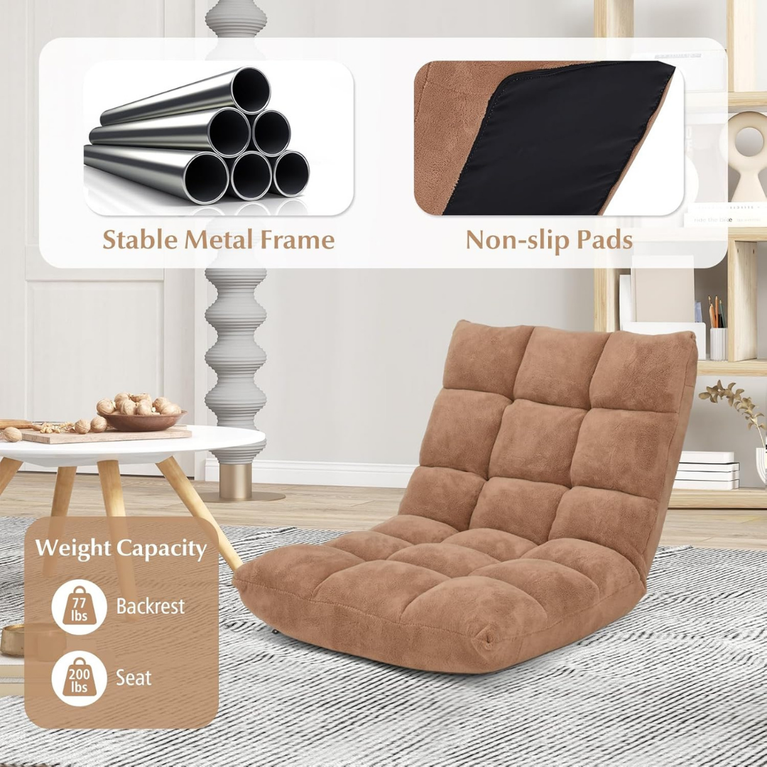 Ultra Comfort Floor Adjustable Multi Angle Position Design Sofa Chair