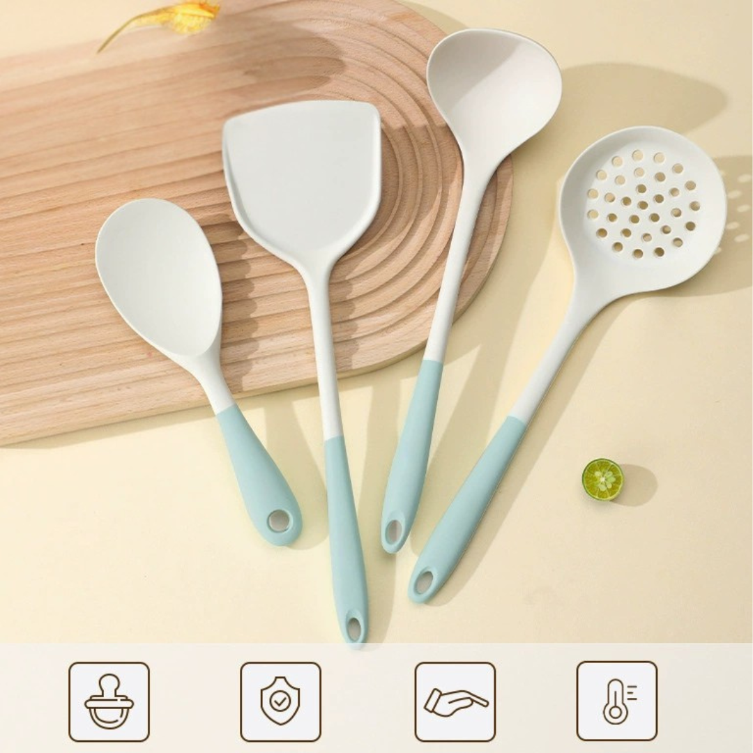 All Purpose Heat Resistant Silicone Kitchen Spatulas (Set of 4)