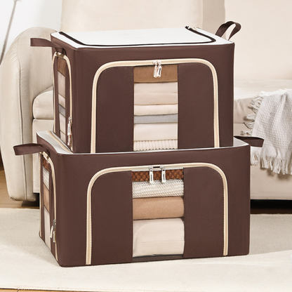 Clear Window Spacious Foldable Storage Organizer Box  (66L - 50x40x33cm)