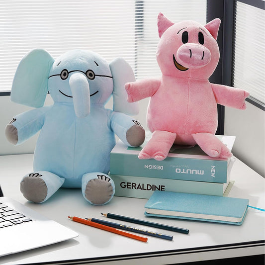 Elephant Piggie Plush Soft Cuddly Toy Set