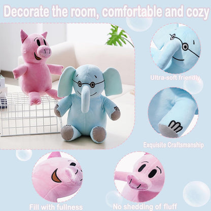 Elephant Piggie Plush Soft Cuddly Toy Set