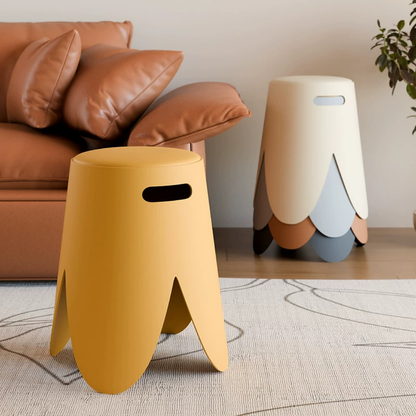Creatively Stacked Comfortable Cushioned Petal Stool