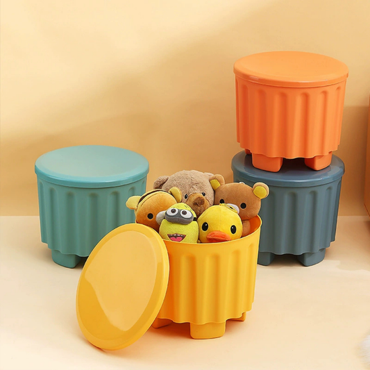 Multipurpose Ottoman Storage Bucket Stool